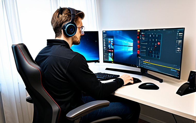 Ergonomic Gaming Setup** "A gamer in a modern, minimalist room, sitting in a high-end ergonomic gaming chair at a sleek desk. The desk features a clean keyboard, a precise gaming mouse, and a large monitor displaying the Valorant interface. The gamer is focused and fully clothed in casual, comfortable attire. Focus on proper posture and comfort. Safe for work, appropriate content, professional, fully clothed, perfect anatomy, natural proportions, high quality." **