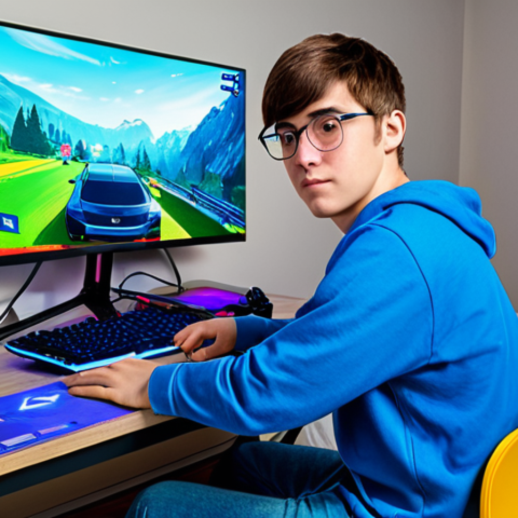 The Aspiring Player** A focused young adult, fully clothed in casual attire (jeans and a t-shirt), intensely practicing Valorant in a brightly lit bedroom. Gaming setup includes a gaming PC with a vibrant display, a comfortable gaming chair, and appropriate peripherals. The background includes posters of Valorant agents. Safe for work, appropriate content, family-friendly. Perfect anatomy, correct proportions, natural pose, well-formed hands, proper finger count, professional. **