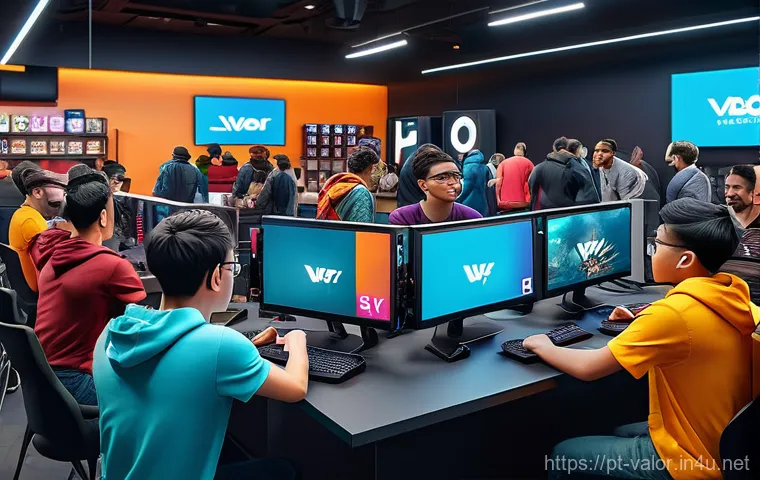 발로란트 유저 통계 트렌드 - **Valorant Diverse Community Gathering:** An overhead shot capturing a vibrant, modern gaming ca... 발로란트 유저 통계 트렌드 - **Valorant Diverse Community Gathering:** An overhead shot capturing a vibrant, modern gaming ca...