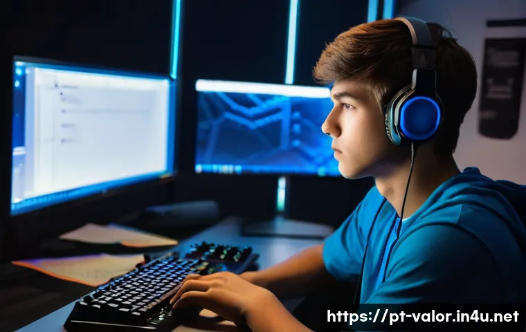 발로란트 경쟁전 매치 리플레이 - **Prompt:** "A focused young male gamer, approximately 16 years old, with short, neat hair, sits at ...