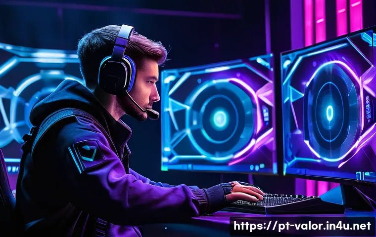 발로란트 유저 경험 기반 꿀팁 - A skilled esports player practicing spray control in Valorant inside a futuristic shooting range, fo...