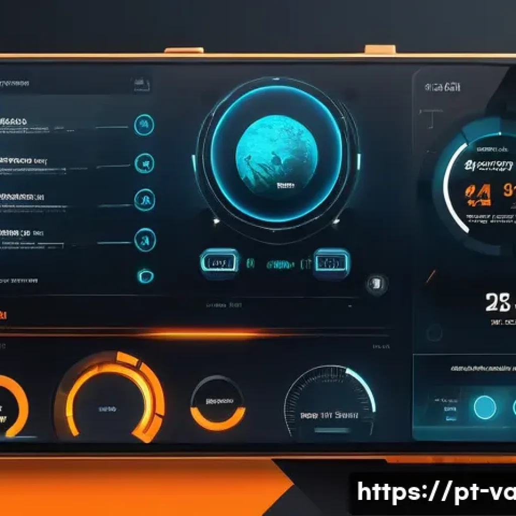 발로란트 최고의 유저 경험 - A sleek and modern gaming interface design for a first-person shooter game, featuring a clean HUD wi...