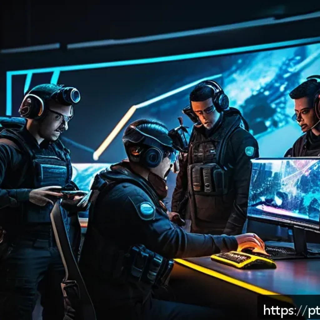 발로란트 업데이트 이후 유저 반응 - A dynamic esports battlefield scene showcasing a team of diverse agents coordinating precise map con...