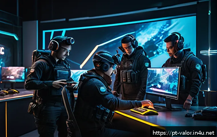 발로란트 업데이트 이후 유저 반응 - A dynamic esports battlefield scene showcasing a team of diverse agents coordinating precise map con...