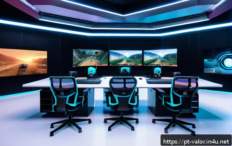 발로란트 팀 조합의 중요성 - A dynamic esports team scene focused on effective communication during a Valorant match: five divers...