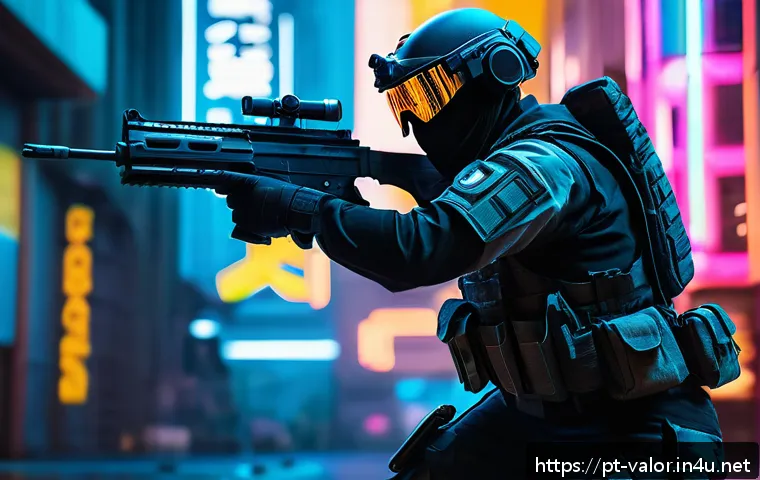 발로란트 타격 판정 시스템 - A futuristic Valorant agent in dynamic combat pose, wearing tactical gear and visible protective clo...