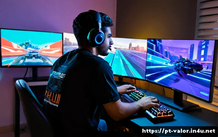 발로란트 새로운 콘텐츠의 매력 - Photorealistic young Brazilian gamer in a modern São Paulo apartment, leaning forward at a clean gam...